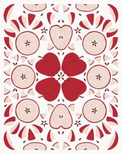Elyse DeNeige - Retro Apple Otomi Monotone