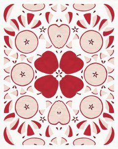 Elyse DeNeige - Retro Apple Otomi Monotone