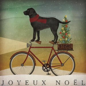 Ryan Fowler - Black Lab on Bike Christmas