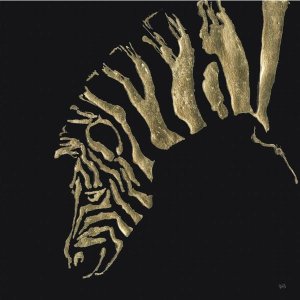 Chris Paschke - Gilded Zebra on Black
