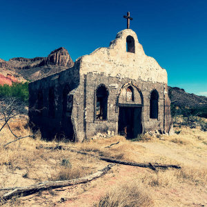 Carol Highsmith - Desert Ruins: Abandoned Chapel, Brewster County