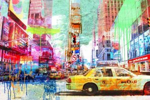 Eric Chestier - Taxis in Times Square 2.0