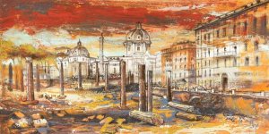 Luigi Florio - Tramonto su Roma