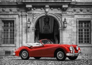 Gasoline Images - Luxury Car in front of Classic Palace