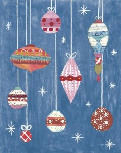 Courtney Prahl - Retro Ornament II Blue