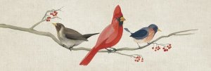 Danhui Nai - Festive Birds Panel II Linen