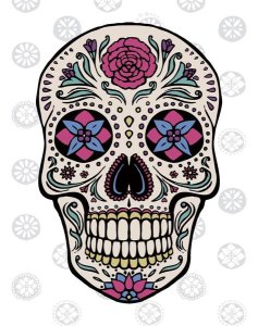 Janelle Penner - Sugar Skull I on Gray