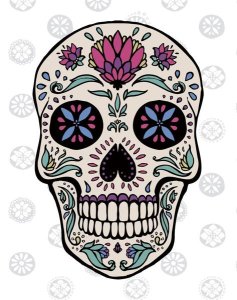 Janelle Penner - Sugar Skull II on Gray