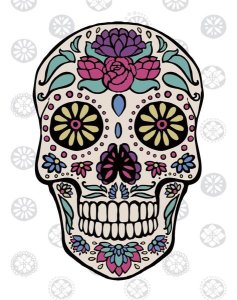 Janelle Penner - Sugar Skull III on Gray