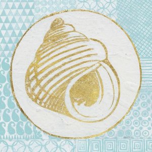 Kathrine Lovell - Summer Shells III Teal and Gold