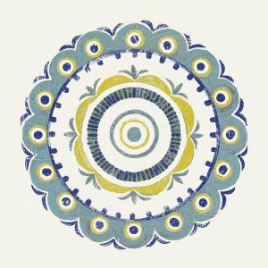 Kathrine Lovell - Lakai Circle II Blue and Yellow