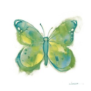 Shirley Novak - Birdsong Garden Butterfly II on White