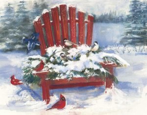 Carol Rowen - Red Chair in Winter