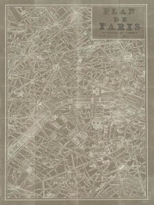 Sue Schlabach - Blueprint Map Paris Taupe