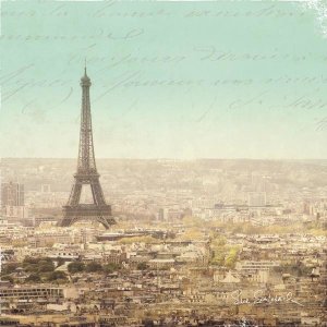 Sue Schlabach - Eiffel Landscape Letter Blue II