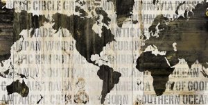 Sue Schlabach - Crate World Map Neutral