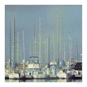 Sue Schlabach - Harbor Boats Blue Sky