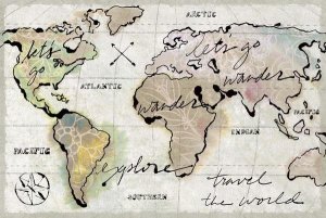 Sue Schlabach - Mapped Shorelines I Neutral