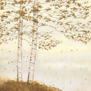 James Wiens - Golden Birch I Off White