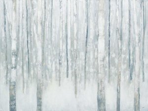 Julia Purinton - Birches in Winter Blue Gray