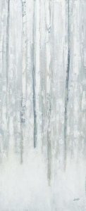 Julia Purinton - Birches in Winter Blue Gray Panel II