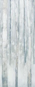 Julia Purinton - Birches in Winter Blue Gray Panel III