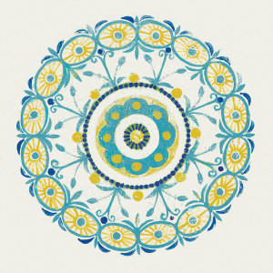 Kathrine Lovell - Lakai Circle I Blue and Yellow