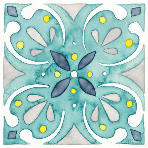 Laura Marshall - Garden Getaway Tile IV Teal