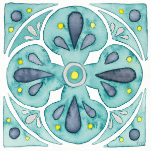 Laura Marshall - Garden Getaway Tile VI Teal