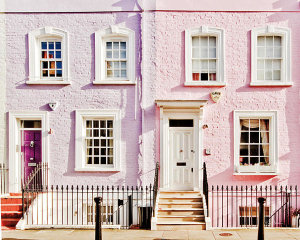 Keri Bevan - London Pink Purple Houses