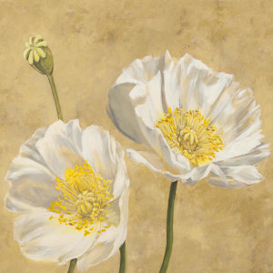 Luca Villa - Poppies on Gold I