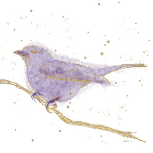 Shirley Novak - Gilded Bird I Lavender