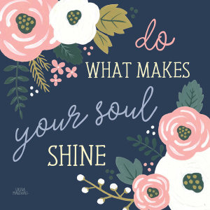 Laura Marshall - Wildflower Daydreams VII Navy Soul