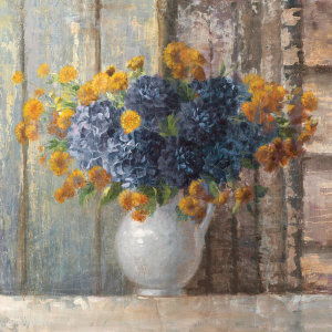 Danhui Nai - Fall Dahlia Bouquet Crop Blue