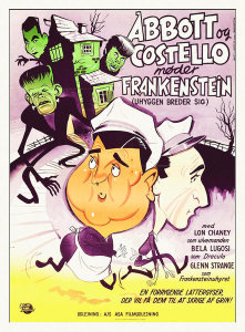 Hollywood Photo Archive - Abbott & Costello - Danish - Meet Frankenstein