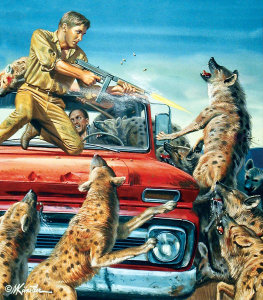 Mort Kunstler - Night of the Hyenas