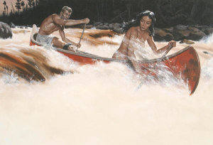 Mort Kunstler - White Water Mission of Mercy