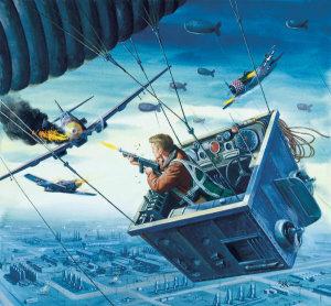 Mort Kunstler - The Commando's Strange Attack Balloon