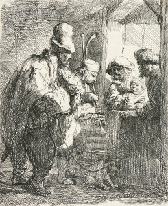 Rembrandt van Rijn - The Strolling Musicians, ca. 1635