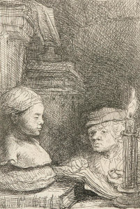 Rembrandt van Rijn - Man Drawing from a Cast, ca. 1641