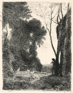 Jean-Baptiste-Camille Corot - The Little Shepherd No 7 1855