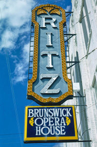 John Margolies - Ritz Theater sign, Brunswick, Georgia
