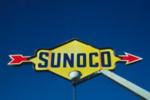 John Margolies - Sunoco Gasoline sign, Route 172, Blue Hill, Maine