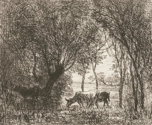 Charles Francois Daubigny - Vaches sous Bois, 1862