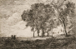 Jean-Baptiste-Camille Corot - Italian Landscape, 1866