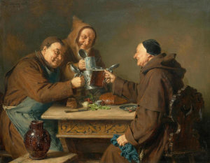 Eduard Grutzner - The Monks Having Lunch, 1885