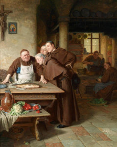 Eduard Grutzner - In the Cloiser Kitchen, 1911