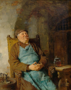 Eduard Grutzner - Brewmaster with a Cigar