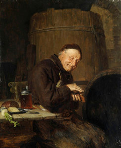 Eduard Grutzner - Monk with a Snack, 1884