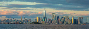 Richard Berenholtz - Manhattan with Statue of Liberty and One WTC